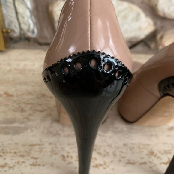 Women’s Brian Atwood patent leather drama Pump size 38 140mm heel - Picture 4 of 11